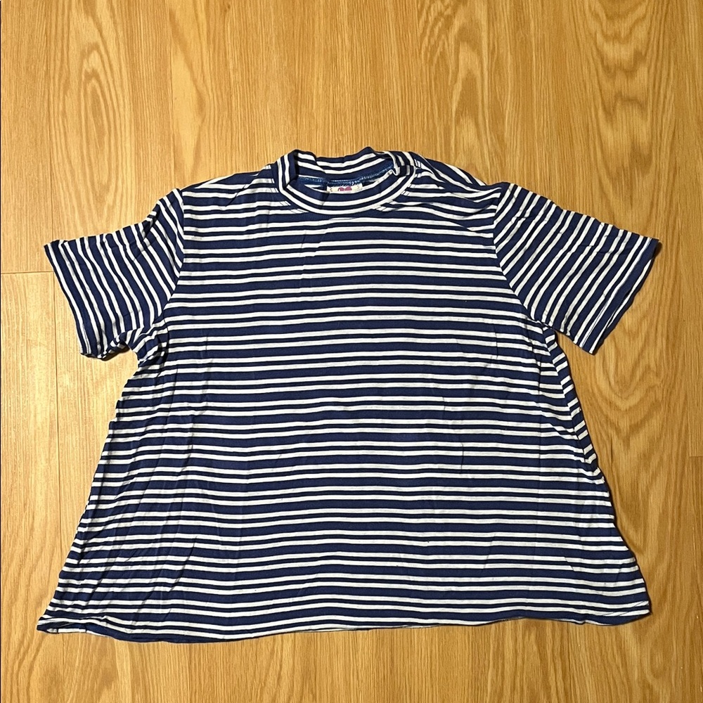 h.i.p. Navy and White Striped T-Shirt